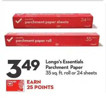 Longo's Longo's essentials parchment paper offer