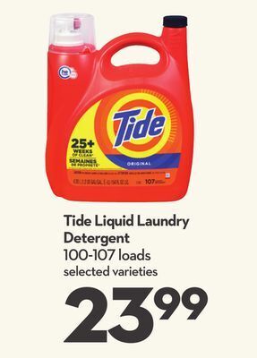 Longo's Tide liquid laundry detergent offer