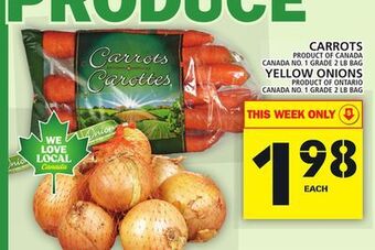 Food Basics Carrots or yellow onions offer