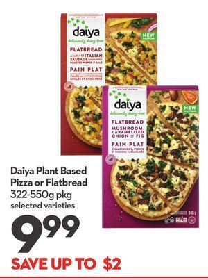 Longo's Daiya plant based pizza or flatbread offer