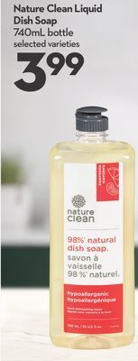 Longo's Nature clean liquid dish soap offer