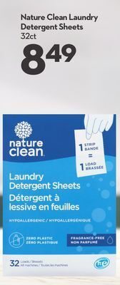 Longo's Nature clean laundry detergent sheets offer