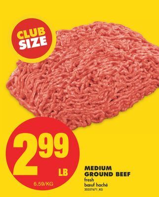 No Frills Medium ground beef offer