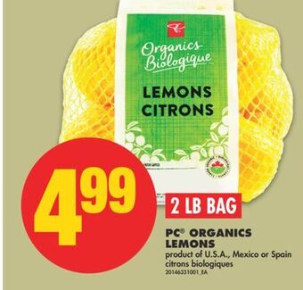 No Frills Pc® organics lemons, 2 lb bag offer