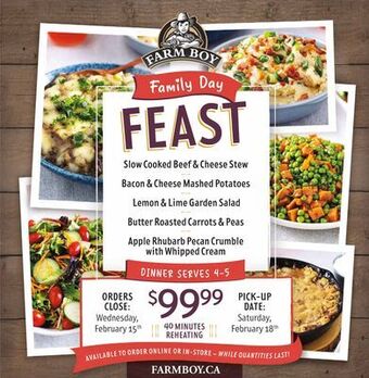 Farm Boy Family day feast offer