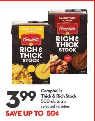 Longo's Campbell's thick & rich stock offer