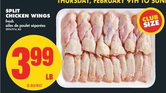 No Frills Split chicken wings offer