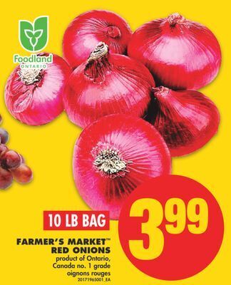 No Frills Farmer's market™ red onions, 10 lb bag offer