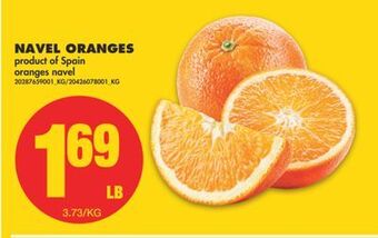 No Frills Navel oranges offer