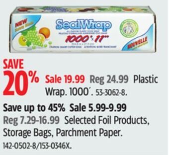 Canadian Tire Sealwrap plastic wrap offer