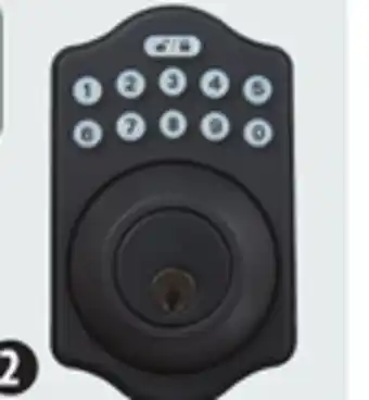 Canadian Tire Ez set electronic dead bolt, matte black offer