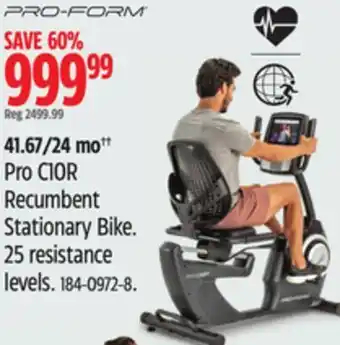Canadian Tire Proform c10r recumbent stationary bike offer