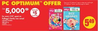 No Frills Kellogg's family size cereal, 480-650 g offer