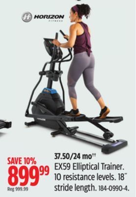 Canadian Tire Horizon ex59 elliptical trainer offer