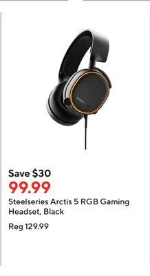 Staples Steelseries arctis 5 rgb gaming headset, black offer