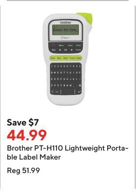 Staples Brother pt-h110 lightweight portable label maker offer