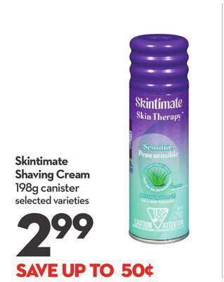 Longo's Skintimate shaving cream offer