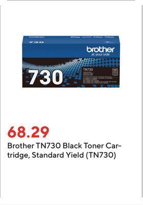 Staples Brother tn730 black toner cartridge, standard yield (tn730) offer