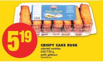 No Frills Crispy cake rusk, 650/750 g offer