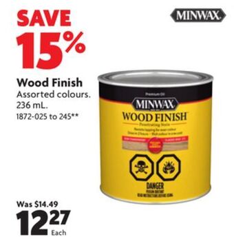 Home Hardware Wood finish offer