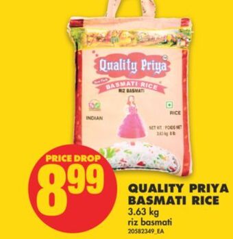 No Frills Quality priya basmati rice, 3.63 kg offer