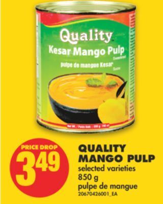 No Frills Quality mango pulp, 850 g offer