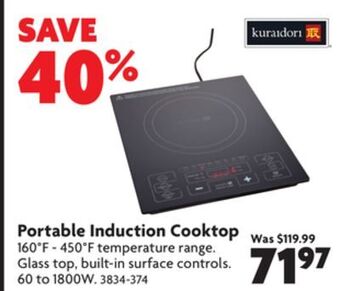 Home Hardware Portable induction cooktop offer
