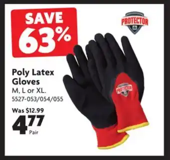 Home Hardware Poly latex gloves offer