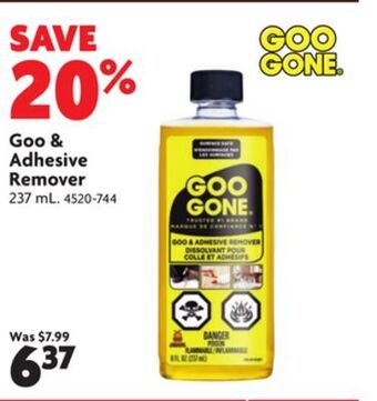 Home Hardware Goo & adhesive remover offer