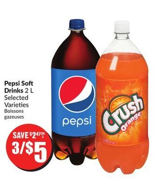 Chalo FreshCo Pepsi soft drinks 2 l selected varieties offer
