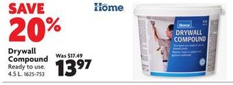 Home Hardware Drywall compound offer
