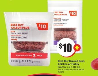 Chalo FreshCo Best buy ground beef, chicken or turkey frozen 1.2-1.81 kg offer