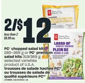 Valu-mart Trousses de salade hachée pc ou trousses de salade de qualité supérieure pc offer