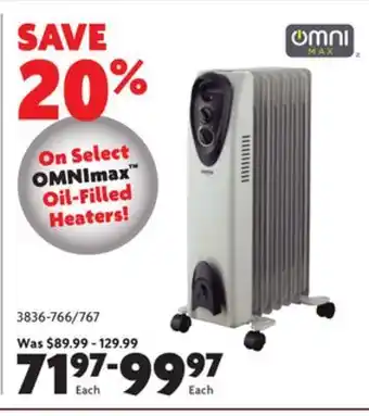 Home Hardware On select omnimax™ oil-filled heaters! offer