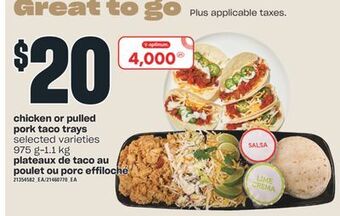Valu-mart Plateaux de taco au poulet ou porc effiloché, 975 g-1.1 kg offer
