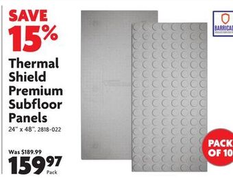 Home Hardware Thermal shield premium subfloor panels offer