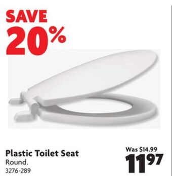 Home Hardware Plastic toilet seat offer