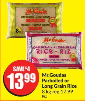 Chalo FreshCo Mr. goudas parboiled or long grain rice 8 kg offer