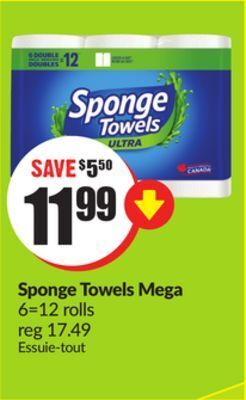Chalo FreshCo Sponge towels mega 6 = 12 rolls offer