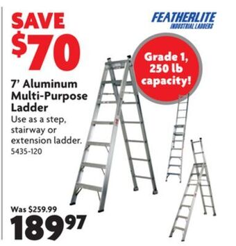Home Hardware 7' aluminum multi-purpose ladder offer
