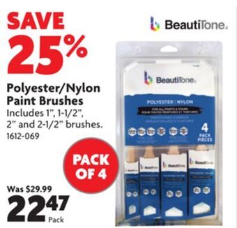 Home Hardware Polyester/nylon paint brushes offer