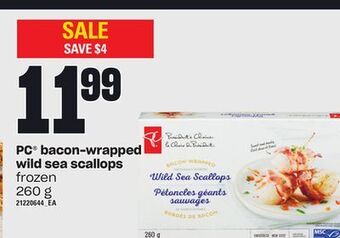 Zehrs Markets Pc® bacon-wrapped wild sea scallops, 260 g offer