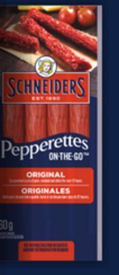 Zehrs Markets Schneiders® pepperettes on-the-go™ sausage snacks, 60 g offer