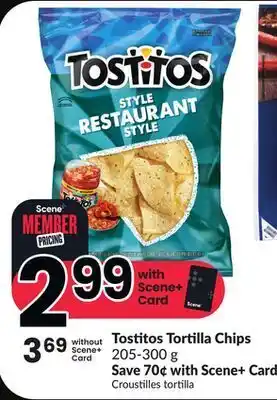 FreshCo Tostitos tortilla chips 205-300 g offer
