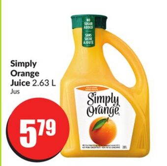 FreshCo Simply orange juice 2.63l offer