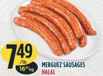 Marché Adonis Merguez sausages halal offer