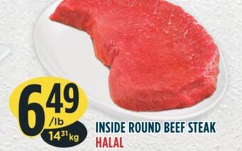Marché Adonis Inside round beef steak halal offer