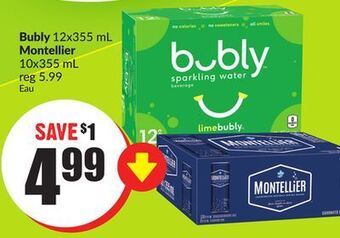 FreshCo Bubly 12x355 ml montellier 10x355 ml offer