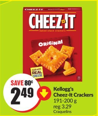 FreshCo Kellogg's cheez-it crackers 191-200 g offer