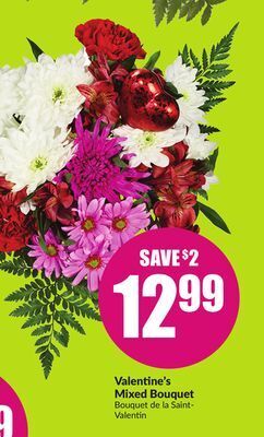 FreshCo Valentine's mixed bouquet offer